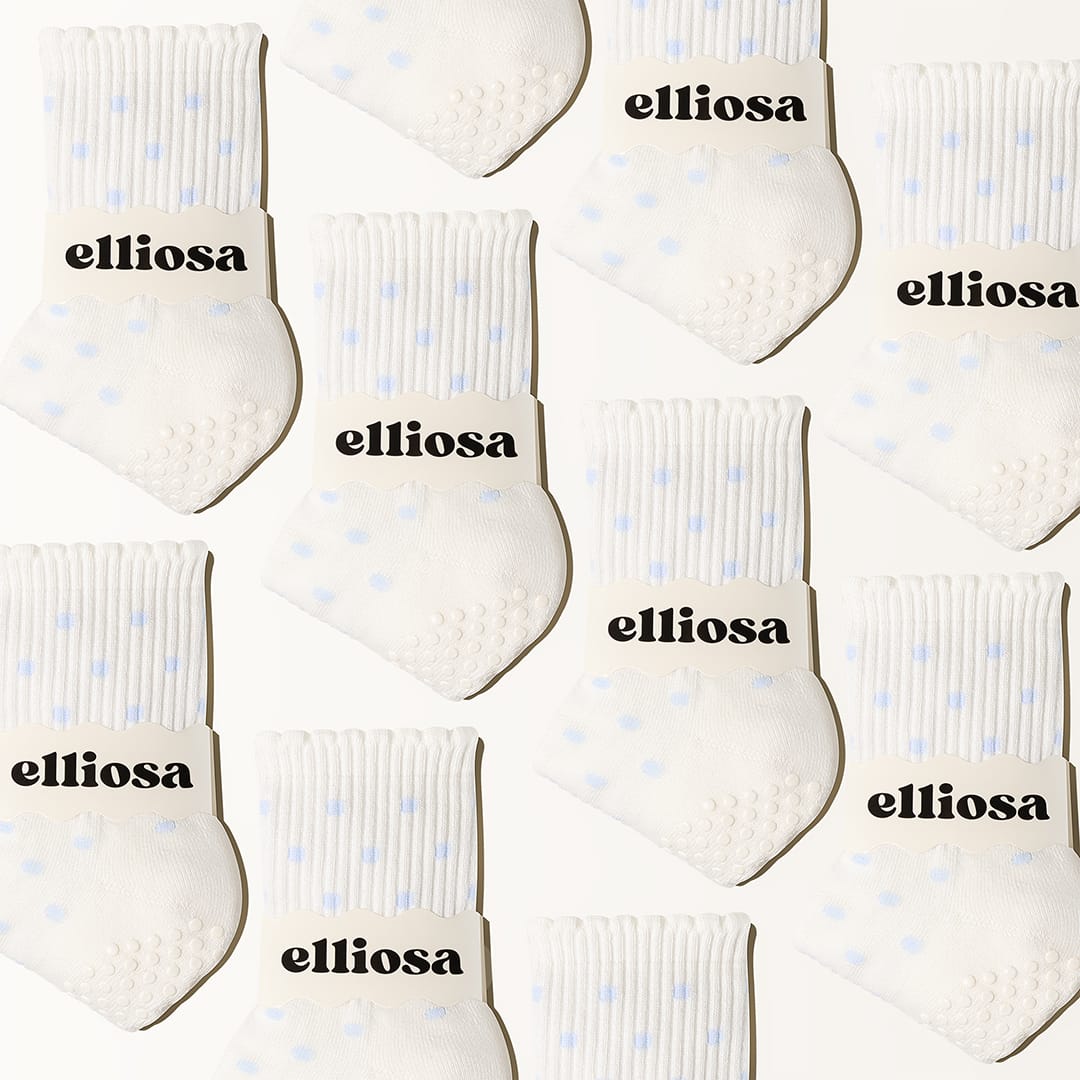 Elliosa Baby Blue Polka Dots