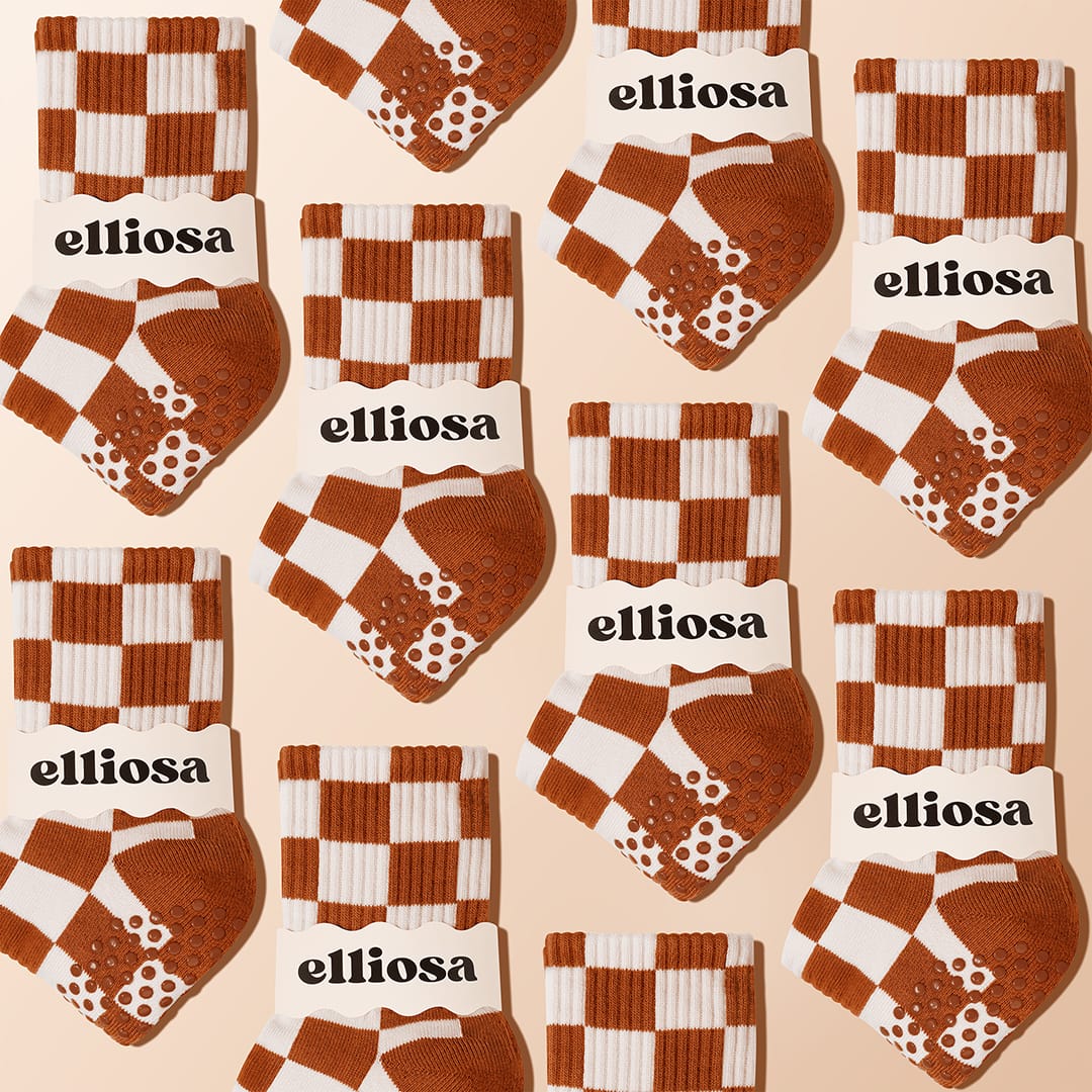 Elliosa Grip Checkered - Burnt Orange