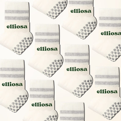 Elliosa Grip Stripes - Grey Cloud