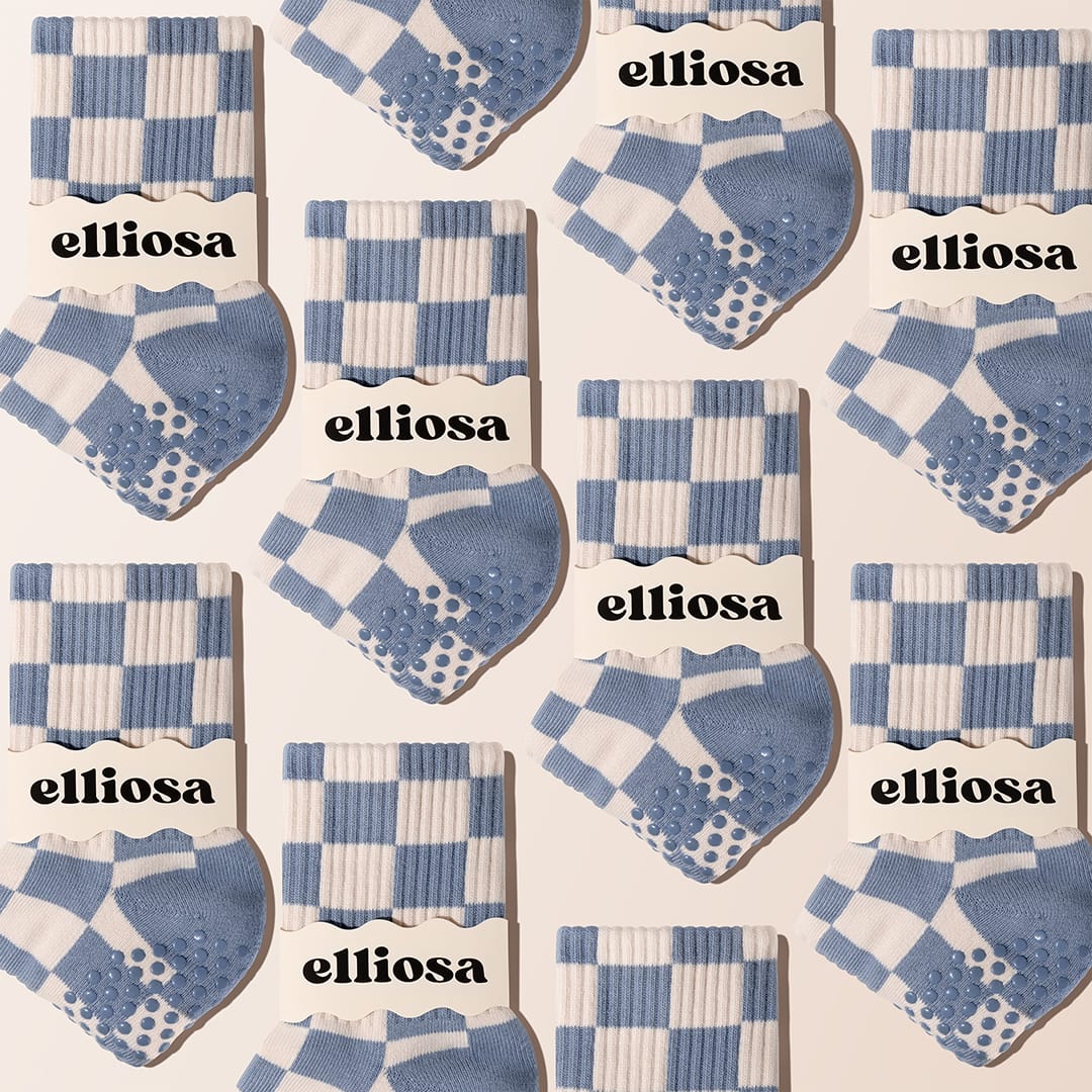Elliosa Grip Checkered - Sky Blue