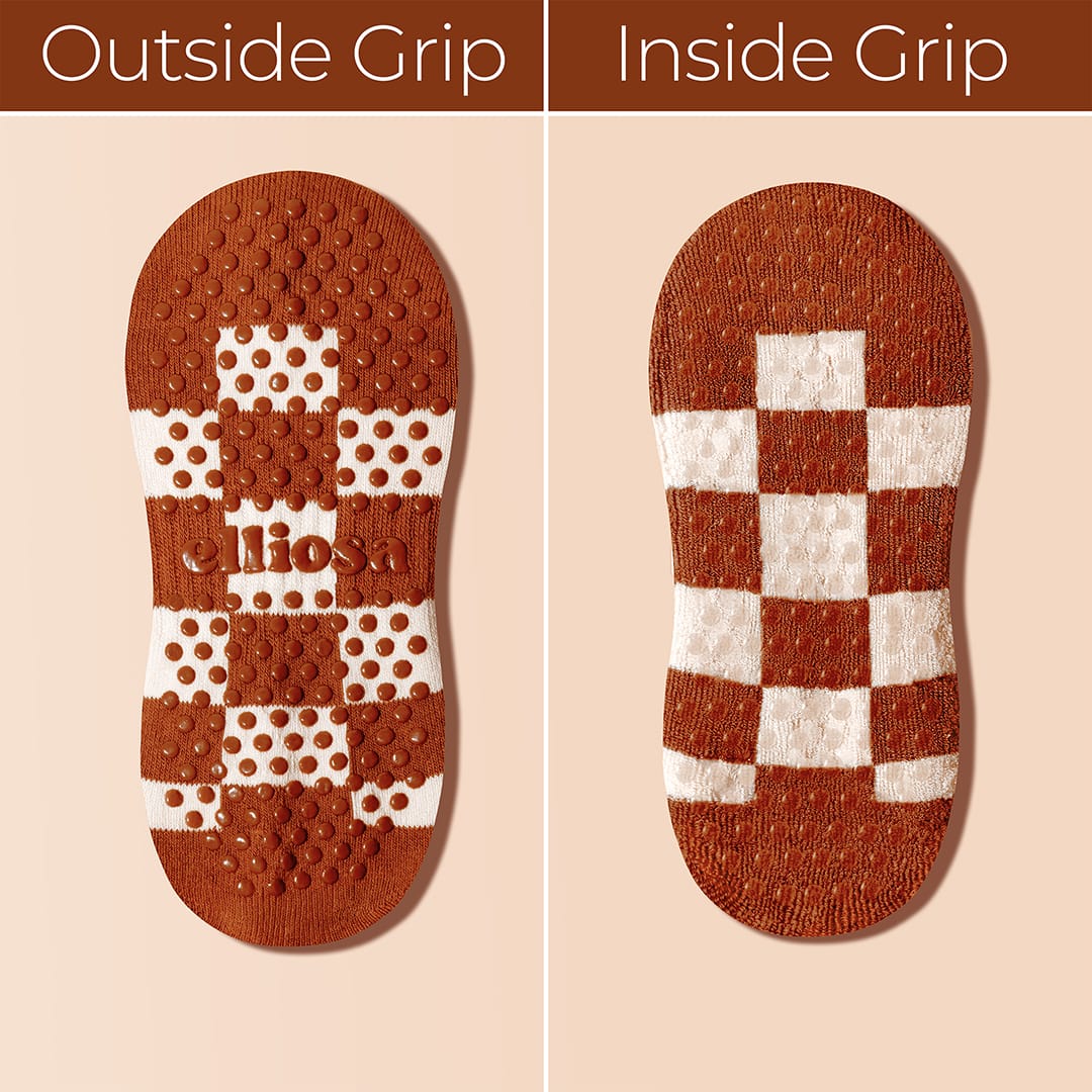 Elliosa Grip Checkered - Burnt Orange