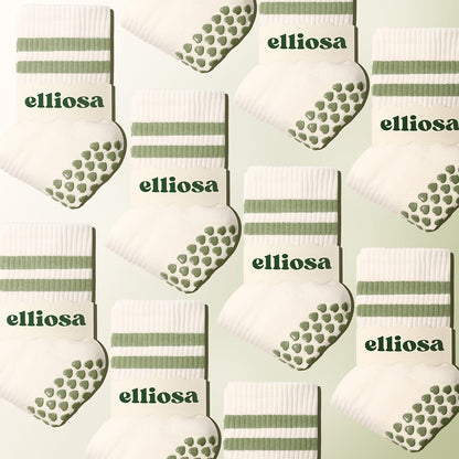 Elliosa Grip Stripes - Matcha Cream