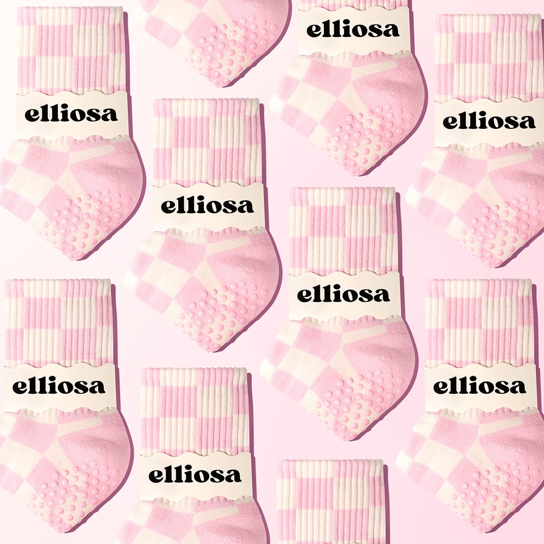 Elliosa Grip Checkered - Soft Pink