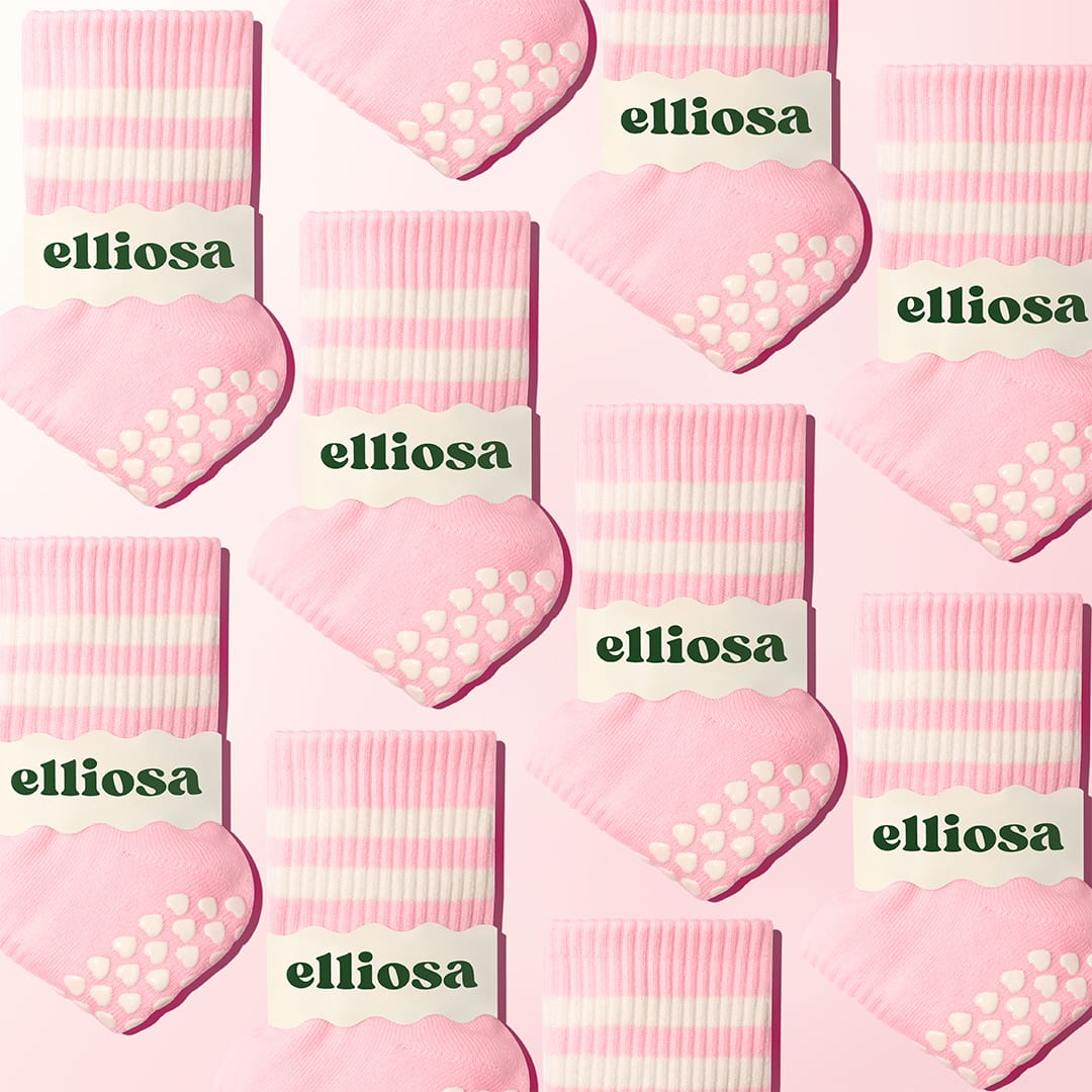 Elliosa Dual-Direction Grip Stripes - Pink Cloud