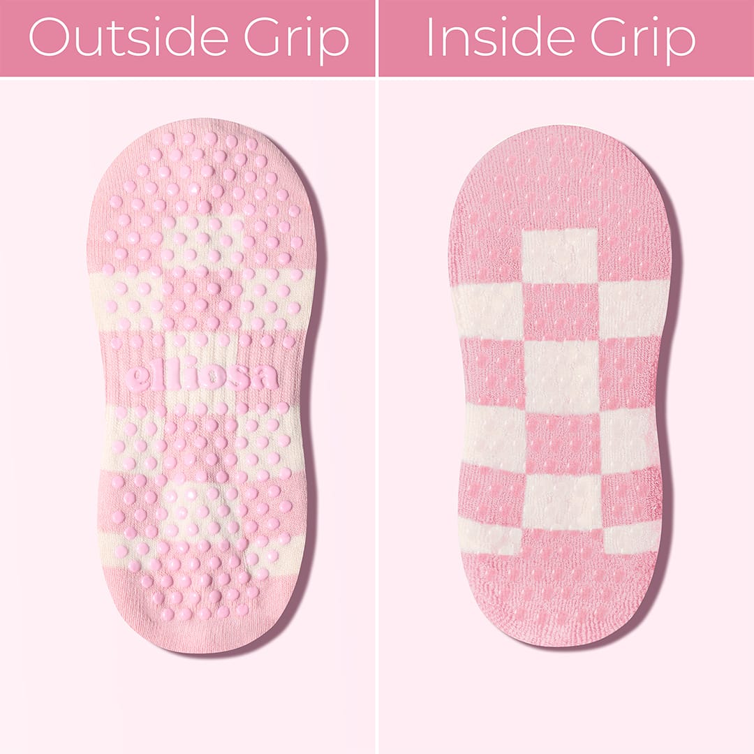 Elliosa Grip Checkered - Soft Pink