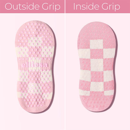 Elliosa Grip Checkered - Soft Pink