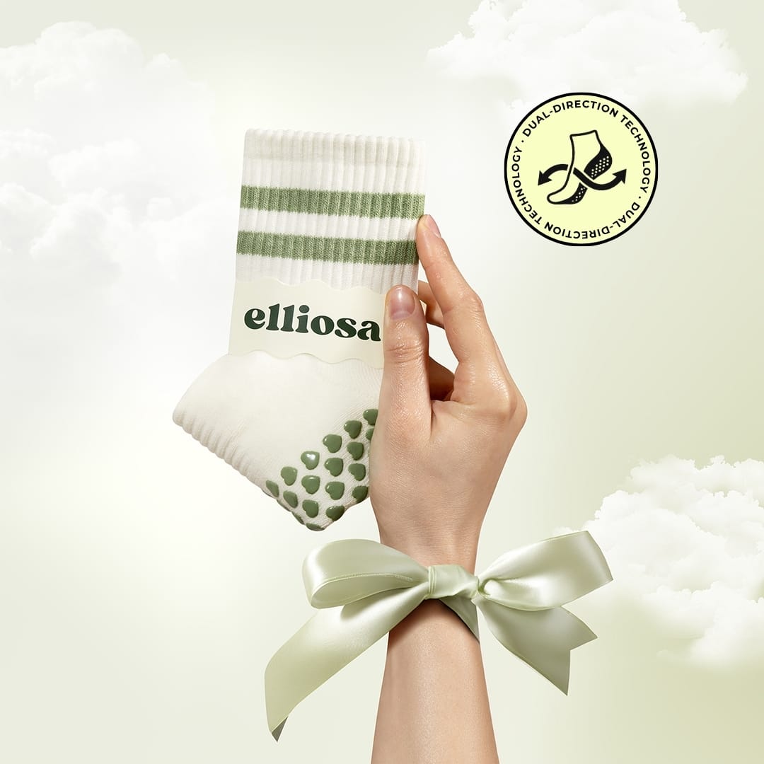 Elliosa Grip Stripes - Matcha Cream