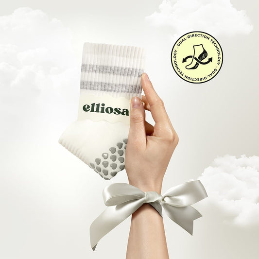 Elliosa Grip Stripes - Grey Cloud