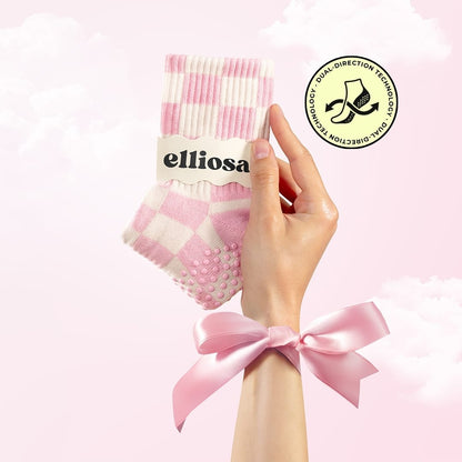 Elliosa Grip Checkered - Soft Pink